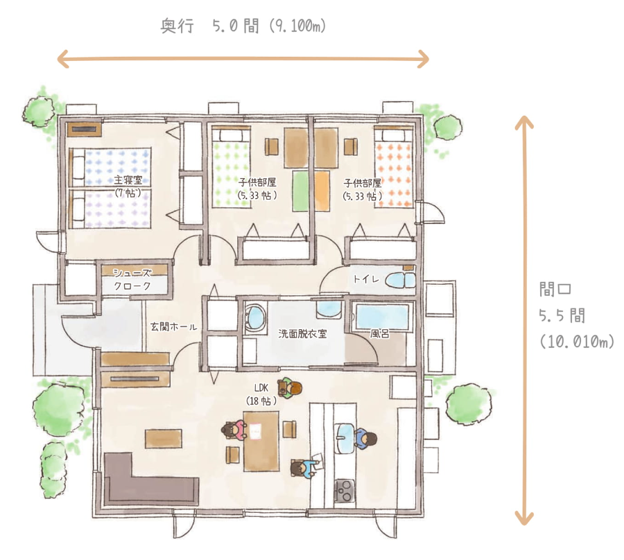 ハグミー平屋の間取り