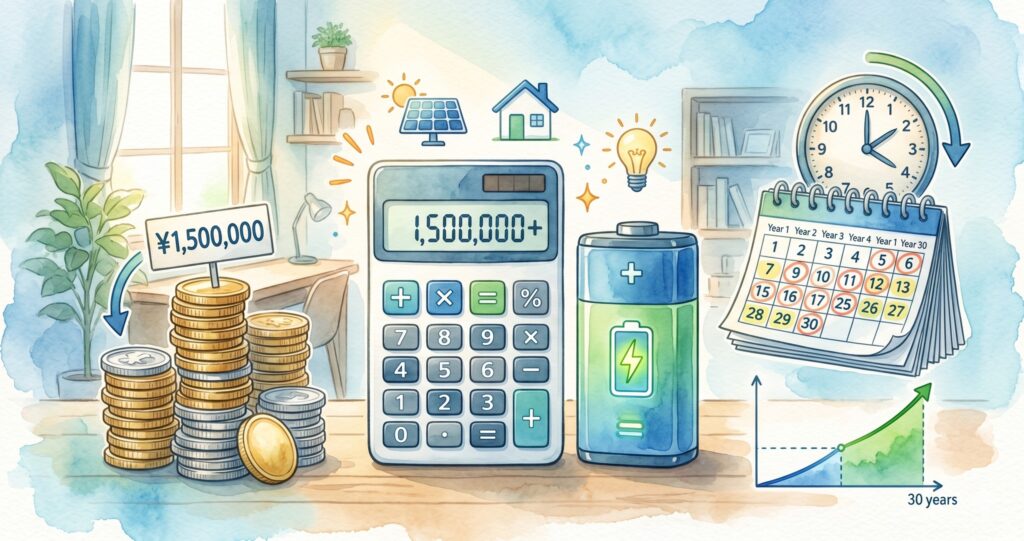 蓄電池の費用対効果を我が家で試算してみた