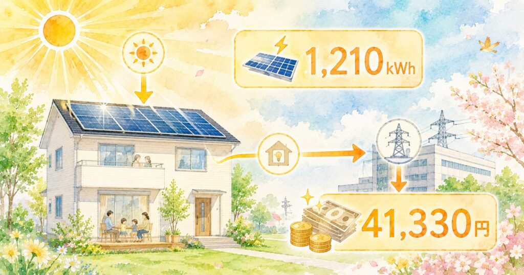 一条工務店の家|2025年4月の太陽光発電量と売電収入を公開