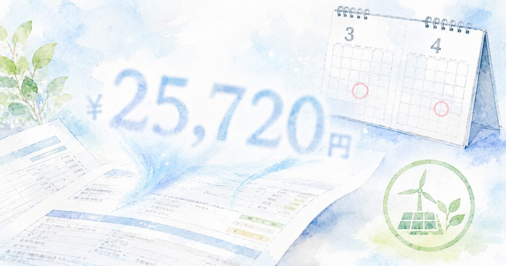 一条工務店の家|2025年4月の電気代を公開｜検針票の実数値