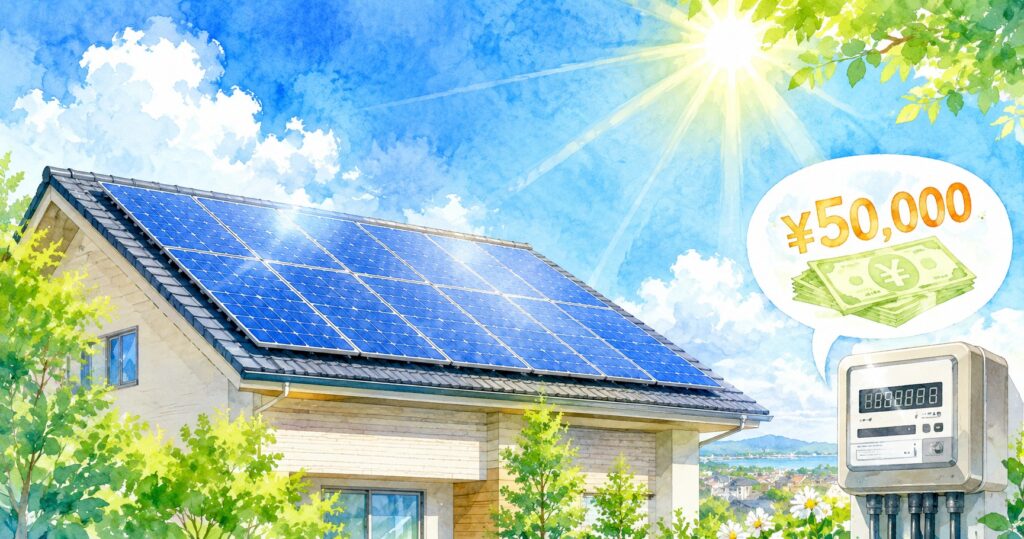 一条工務店 26年5月電気代と太陽光発電量を公開｜前年比+6,880円改善・売電収入5万円超えの実績