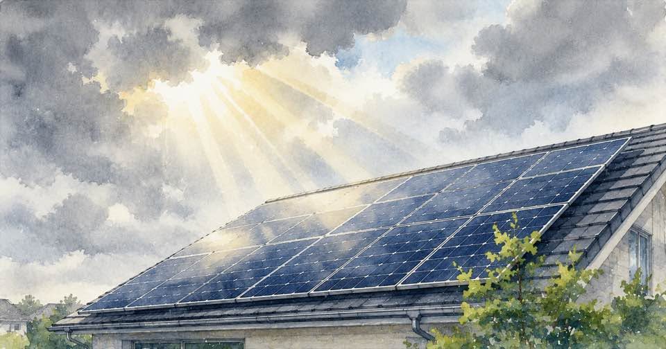 6月の太陽光発電量は約1,060kWh｜梅雨で前年から減少